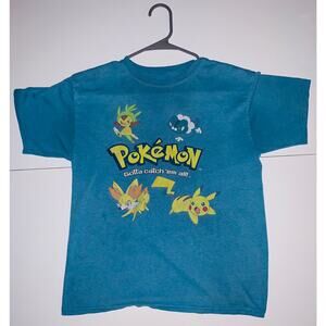 Pokemon Starter Characters Blue Shirt - Size Kids 2XL (18)